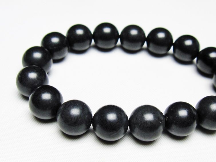 ブラックシリカ ブレスレット 12mm 一点物 メール便可 [M便 1/10] 111-39559[sold out]