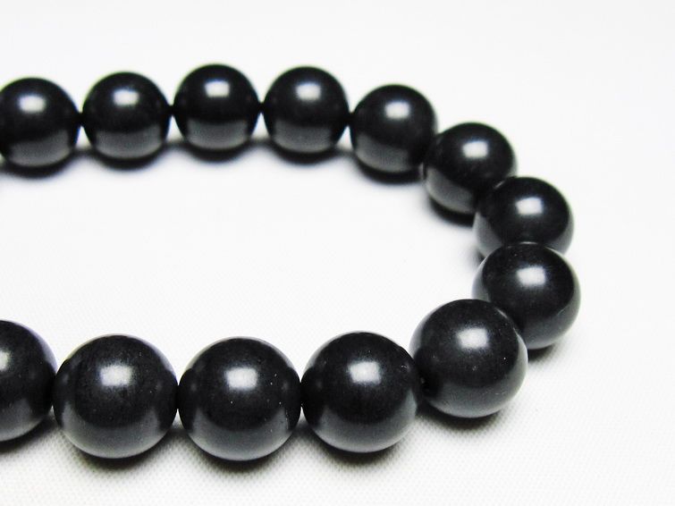 ブラックシリカ ブレスレット 12mm 一点物 メール便可 [M便 1/10] 111-39562