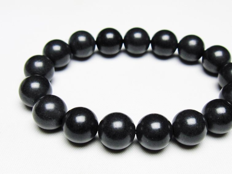 ブラックシリカ ブレスレット 12mm 一点物 メール便可 [M便 1/10] 111-39563