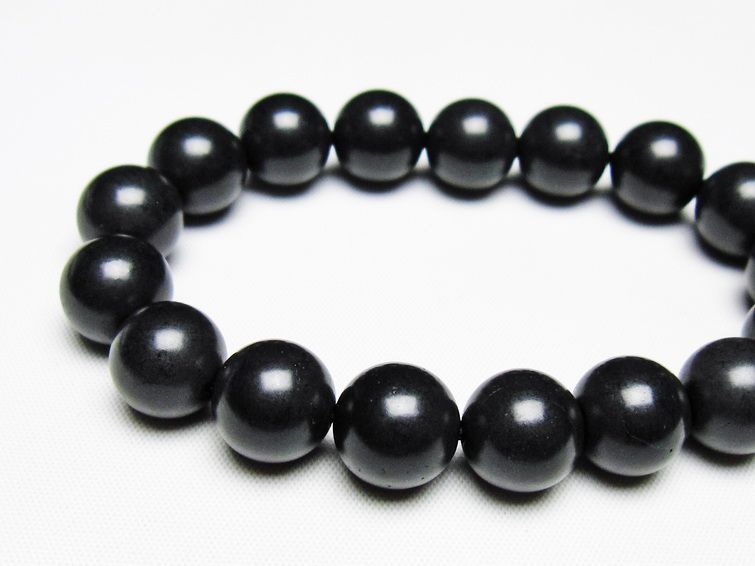 ブラックシリカ ブレスレット 12mm 一点物 メール便可 [M便 1/10] 111-39564