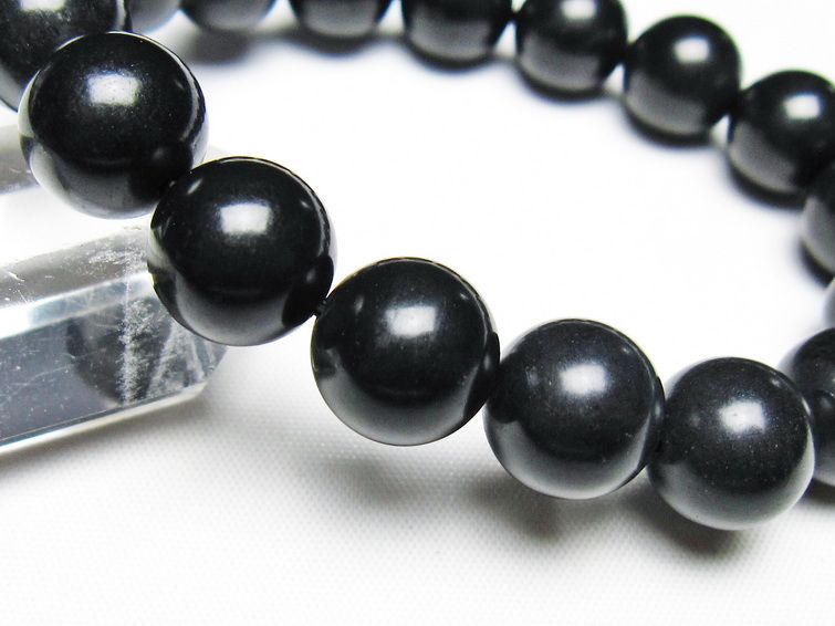 ブラックシリカ ブレスレット 12mm 一点物 メール便可 [M便 1/10] 111-39565 【sold out】