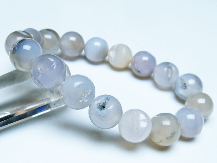 アゲート 笑口ブレスレット 12mm 一点物 メール便可 [M便 1/10] 111-39574 [sold out]