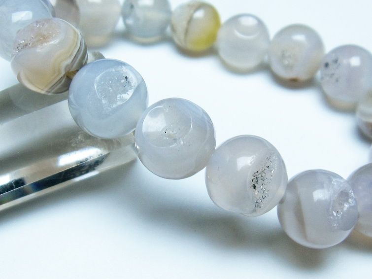 アゲート 笑口ブレスレット 12mm 一点物 メール便可 [M便 1/10] 111-39579 [sold out]