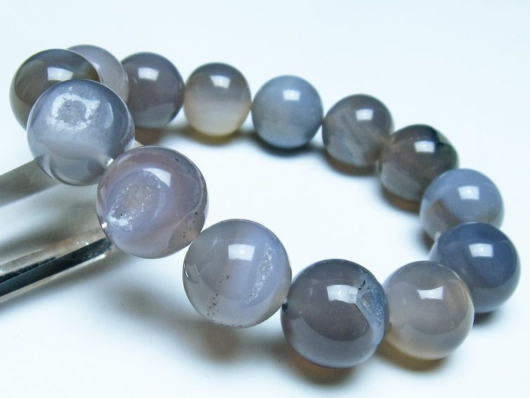 アゲート 笑口ブレスレット 16mm 一点物 メール便可 [M便 1/10] 111-39624 【sold out】