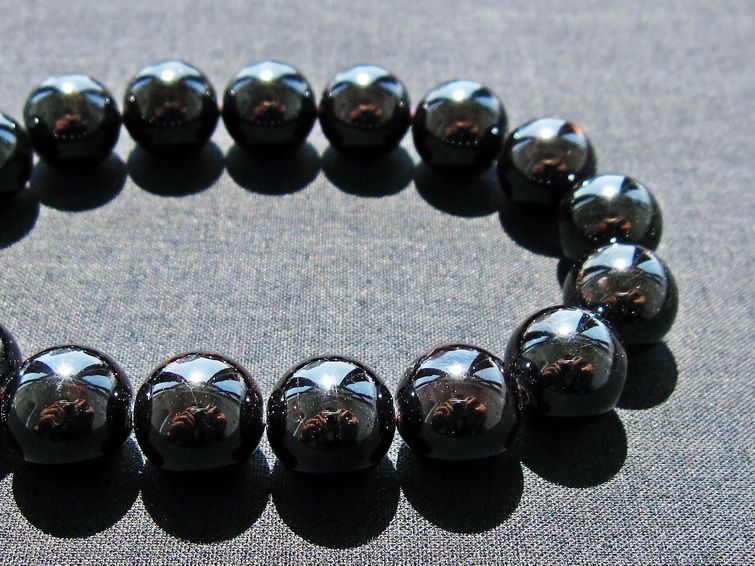 ガーネット ブレスレット 12mm 一点物 メール便可 [M便 1/10] 111-41445