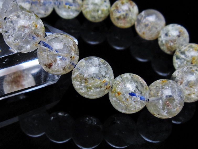 ホワイトガーデンファントムクォーツ ブレスレット 13mm 一点物 メール便可 [M便 1/10] 111-42504