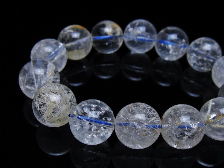 ホワイトガーデンファントムクォーツ ブレスレット 15mm 一点物 メール便可 [M便 1/10] 111-42521