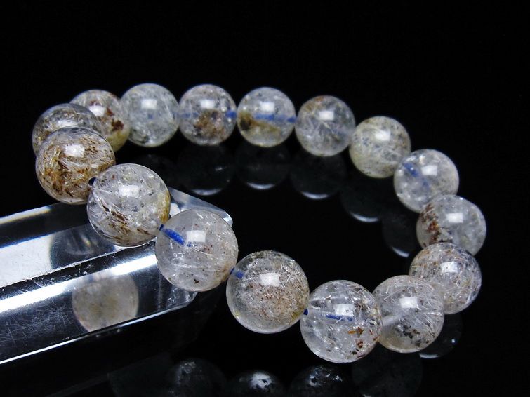 ホワイトガーデンファントムクォーツ ブレスレット 13mm 一点物 メール便可 [M便 1/10] 111-42542