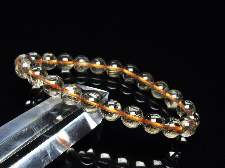 タイチンルチルクォーツ ブレスレット 8mm メール便可 [M便 1/10