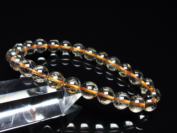 タイチンルチルクォーツ ブレスレット 8mm メール便可 [M便 1/10] 111-44576