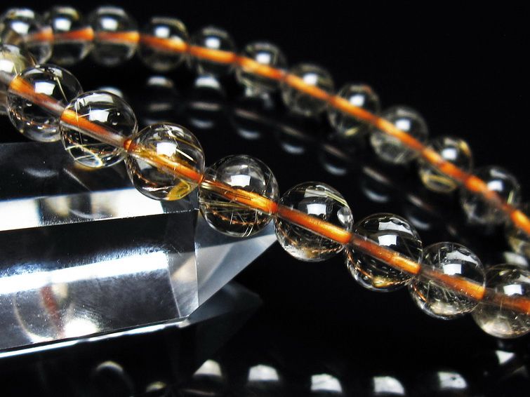 タイチンルチルクォーツ ブレスレット 8mm メール便可 [M便 1/10] 111-44576