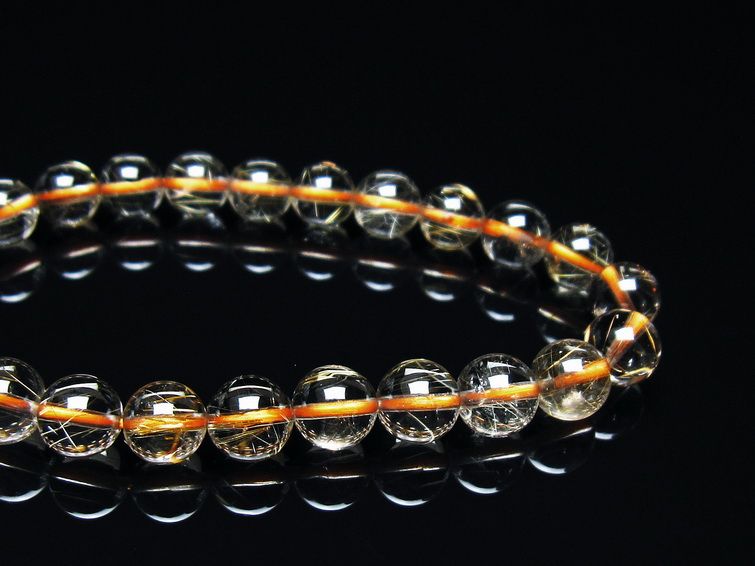タイチンルチルクォーツ ブレスレット 8mm メール便可 [M便 1/10] 111-44576