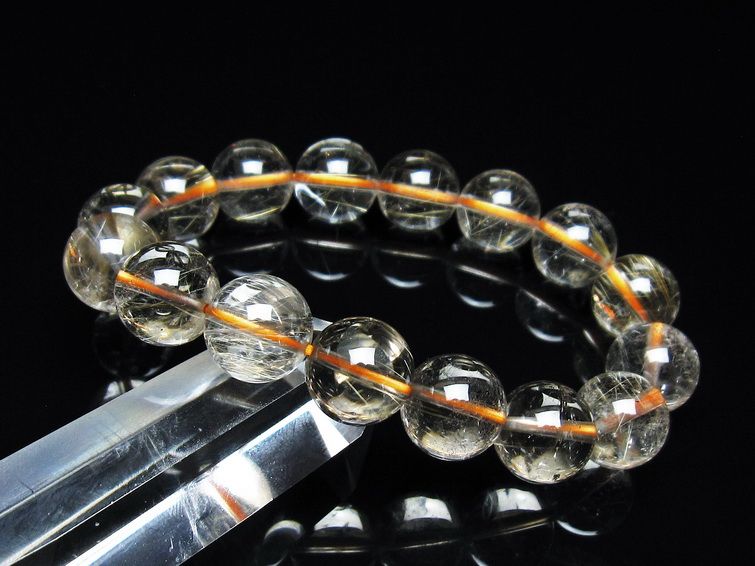 ルチルクォーツ ブレスレット タイチンルチル 13mm メール便可 [M便 1/10] 111-44585
