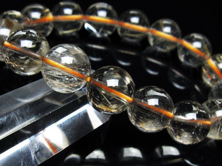ルチルクォーツ ブレスレット タイチンルチル 13mm メール便可