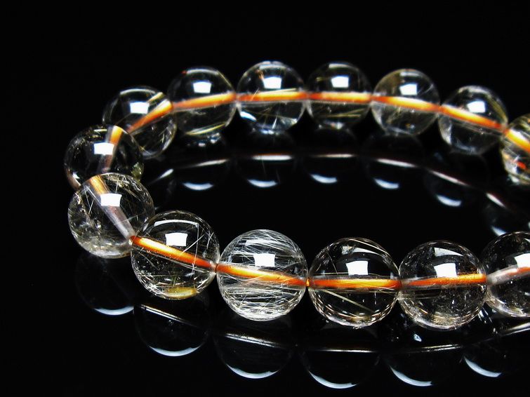 ルチルクォーツ ブレスレット タイチンルチル 13mm メール便可