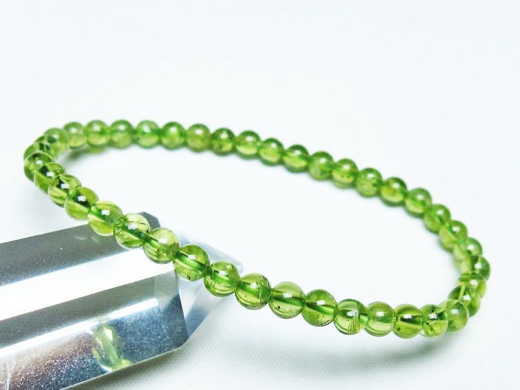 ペリドット ブレスレット 5mm 一点物 メール便可 [M便 1/10] 111-45045