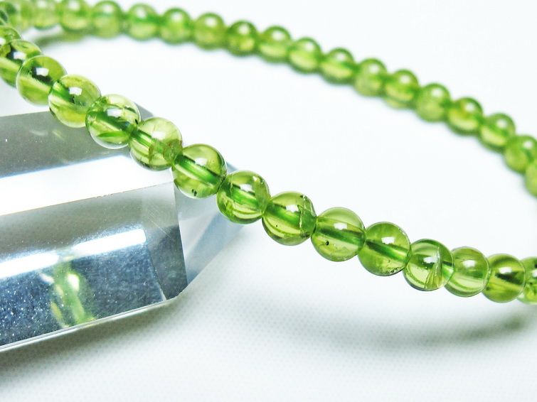 ペリドット ブレスレット 5mm 一点物 メール便可 [M便 1/10] 111-45045