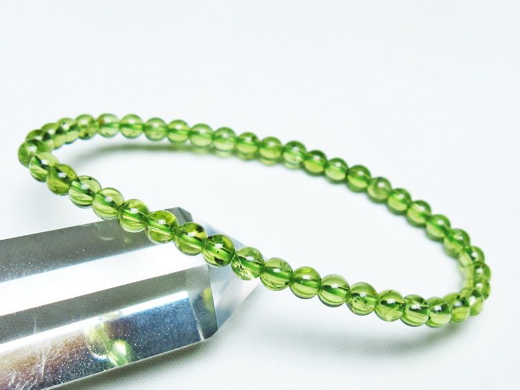 ペリドット ブレスレット 5mm 一点物 メール便可 [M便 1/10] 111-45065