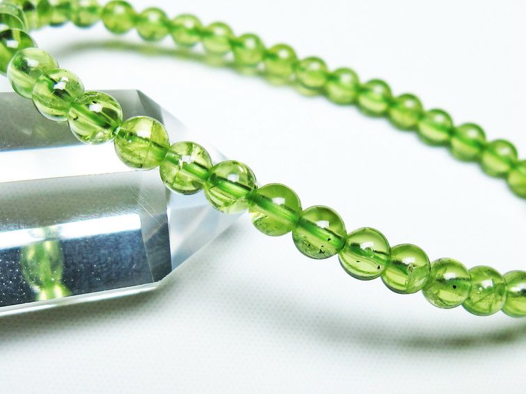 ペリドット ブレスレット 5mm 一点物 メール便可 [M便 1/10] 111-45066