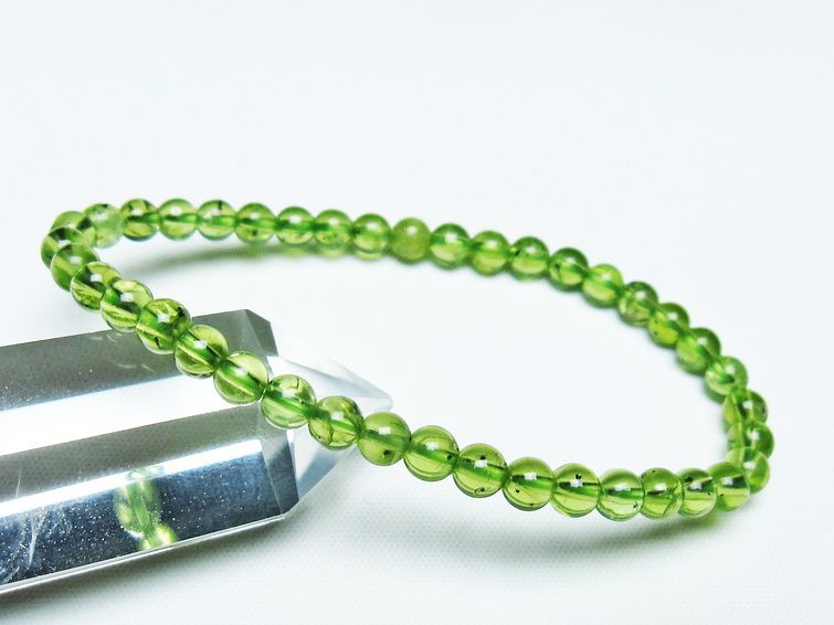 ペリドット ブレスレット 5mm 一点物 メール便可 [M便 1/10] 111-45067