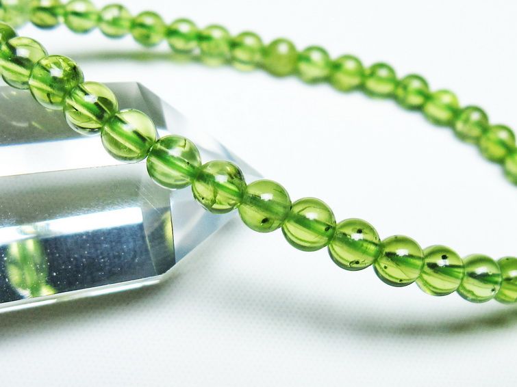 ペリドット ブレスレット 5mm 一点物 メール便可 [M便 1/10] 111-45067