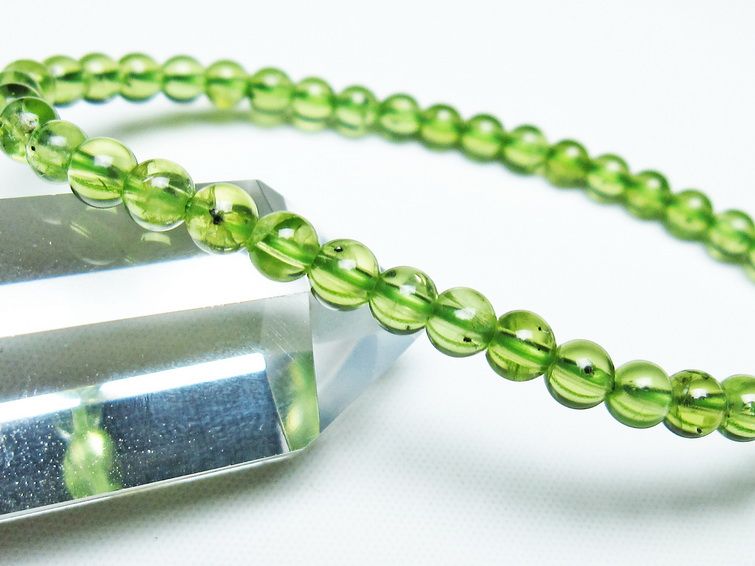 ペリドット ブレスレット 5mm 一点物 メール便可 [M便 1/10] 111-45069
