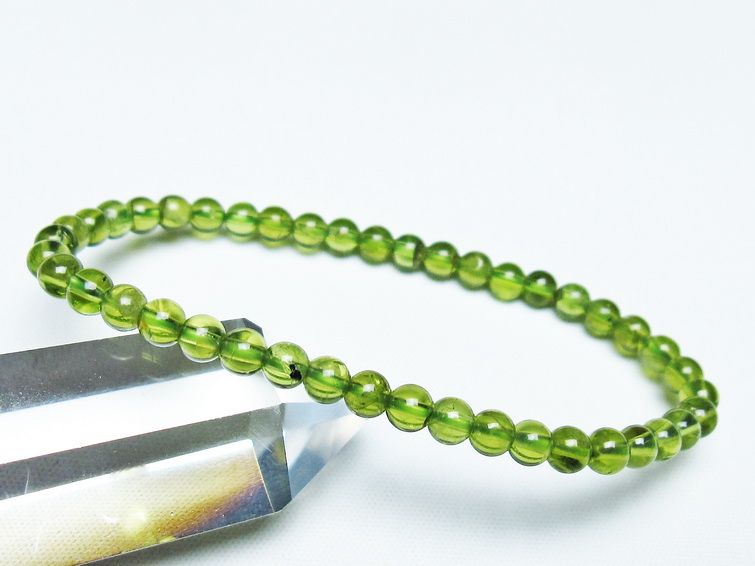 ペリドット ブレスレット 5mm 一点物 メール便可 [M便 1/10] 111-45071
