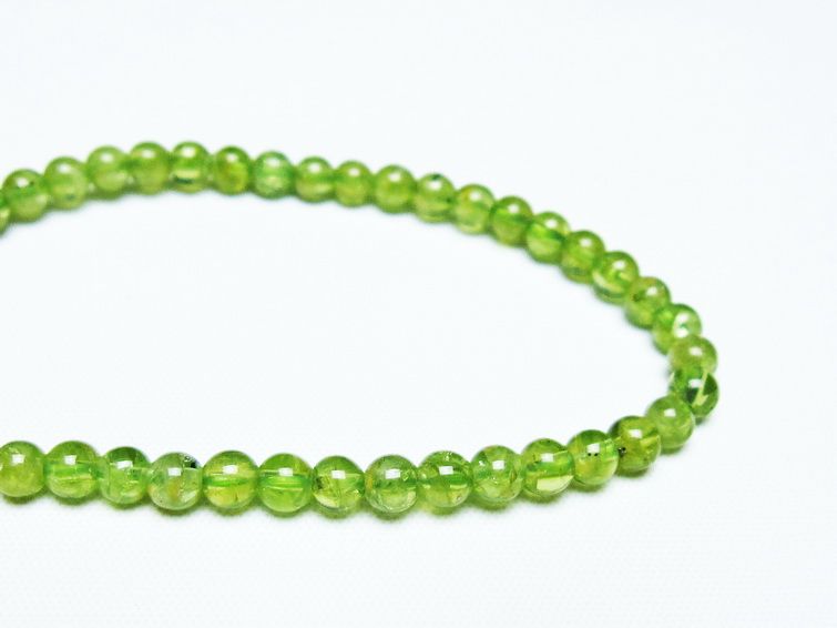 ペリドット ブレスレット 4mm 一点物 メール便可 [M便 1/10] 111-45119