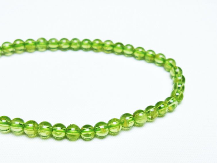 ペリドット ブレスレット 4mm 一点物 メール便可 [M便 1/10] 111-45164