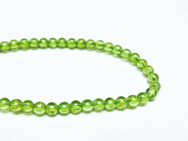 ペリドット ブレスレット 4mm 一点物 メール便可 [M便 1/10] 111-45166