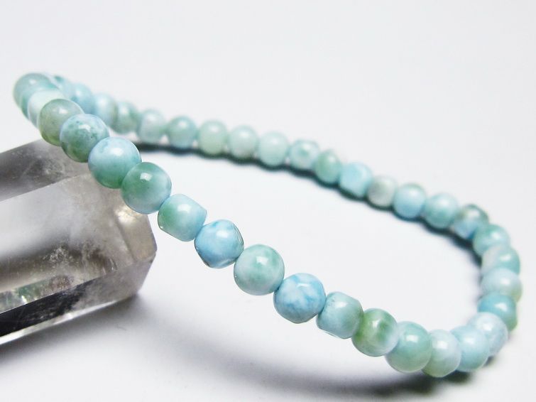 ラリマー ブレスレット 5mm 一点物 メール便可 [M便 1/10] 111-45341 [sold out]