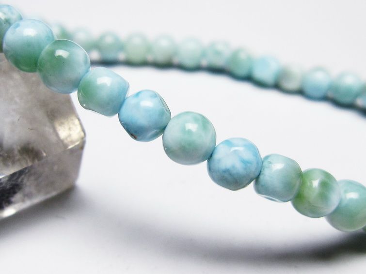 ラリマー ブレスレット 5mm 一点物 メール便可 [M便 1/10] 111-45341 [sold out]