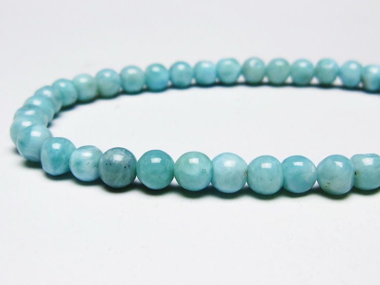 ラリマー ブレスレット 5mm 一点物 メール便可 [M便 1/10] 111-45357