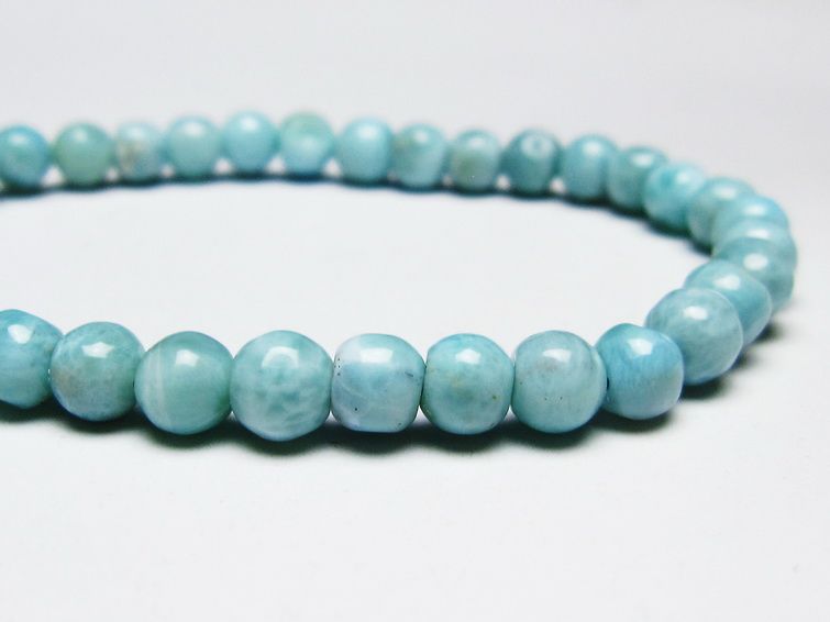 ラリマー ブレスレット 5mm 一点物 メール便可 [M便 1/10] 111-45365