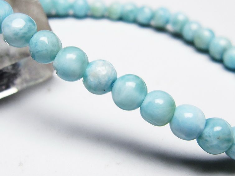 ラリマー ブレスレット 5mm 一点物 メール便可 [M便 1/10] 111-45367