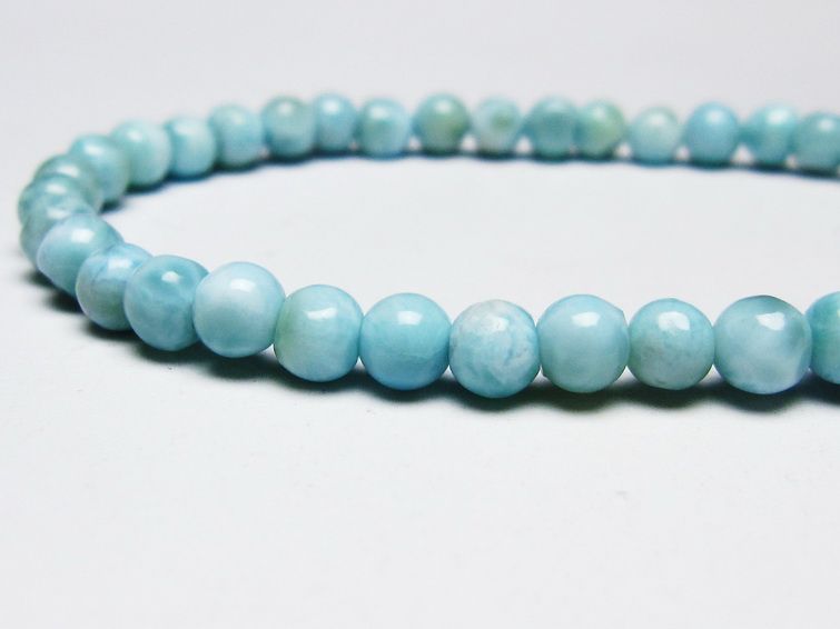 ラリマー ブレスレット 5mm 一点物 メール便可 [M便 1/10] 111-45367