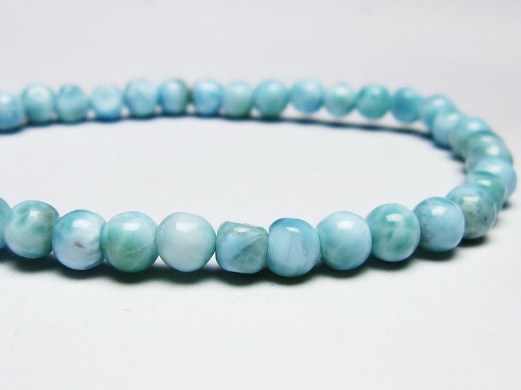 ラリマー ブレスレット 5mm 一点物 メール便可 [M便 1/10] 111-45368 【sold out】