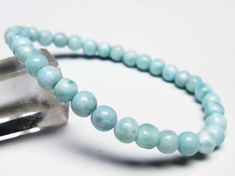 ラリマー ブレスレット 6mm 一点物 メール便可 [M便 1/10] 111-45377 【sold out】