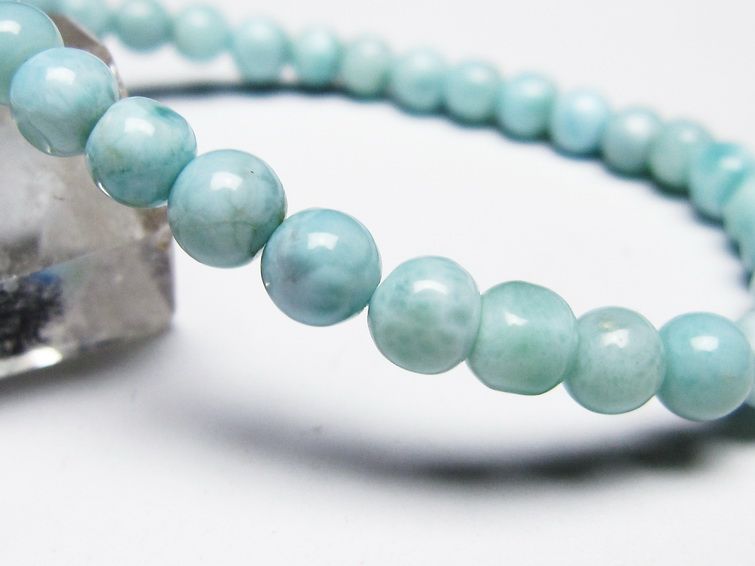 ラリマー ブレスレット 6mm 一点物 メール便可 [M便 1/10] 111-45377 【sold out】
