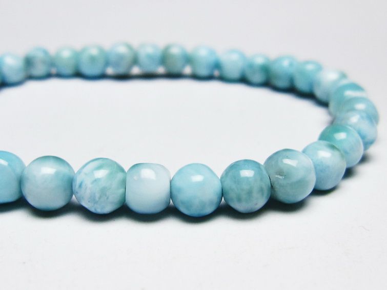 ラリマー ブレスレット 6mm 一点物 メール便可 [M便 1/10] 111-45378 [sold out]