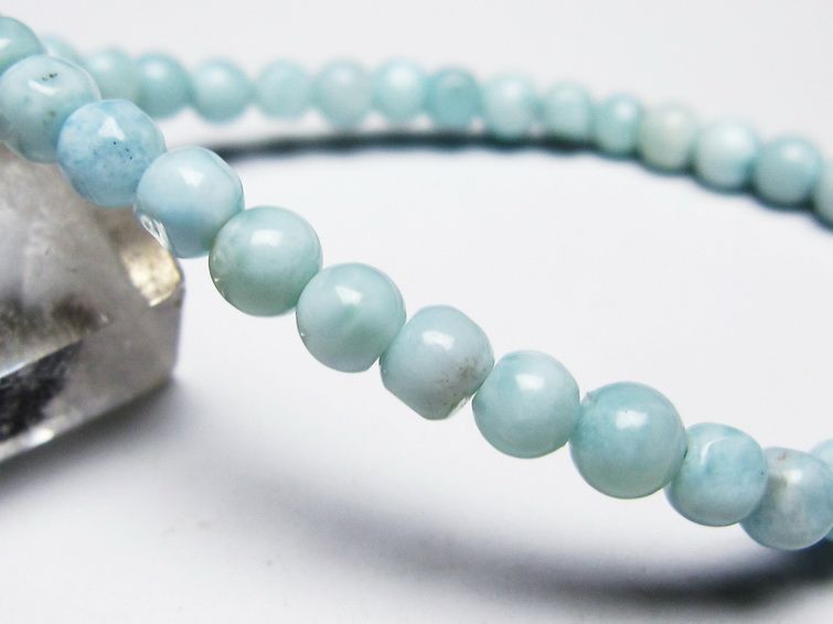 ラリマー ブレスレット 5mm 一点物 メール便可 [M便 1/10] 111-45385 【sold out】