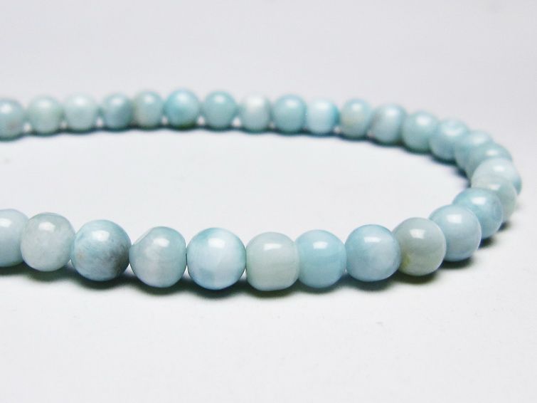 ラリマー ブレスレット 5mm 一点物 メール便可 [M便 1/10] 111-45389