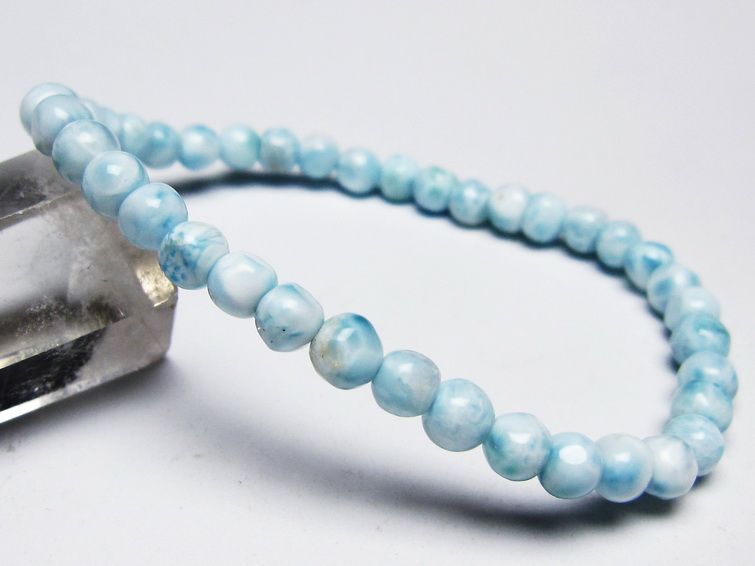 ラリマー ブレスレット 5mm 一点物 メール便可 [M便 1/10] 111-45400