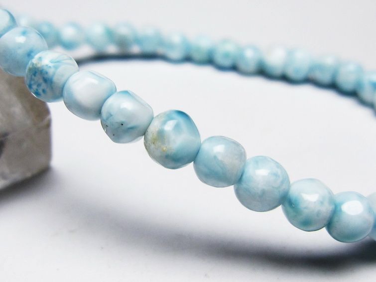 ラリマー ブレスレット 5mm 一点物 メール便可 [M便 1/10] 111-45400