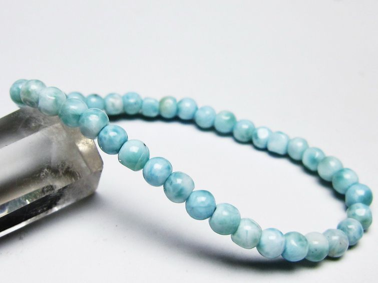 ラリマー ブレスレット 5mm 一点物 メール便可 [M便 1/10] 111-45423 【sold out】