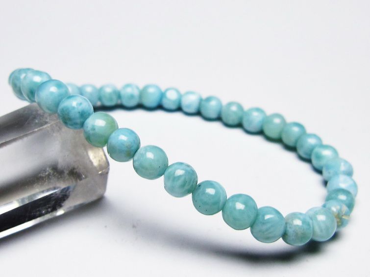 ラリマー ブレスレット 6mm 一点物 メール便可 [M便 1/10] 111-45435 【sold out】