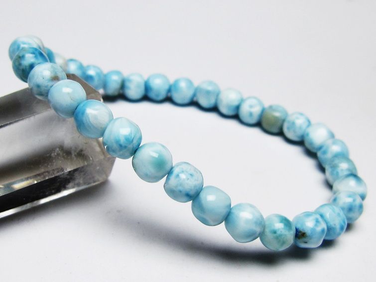 ラリマー ブレスレット 6mm 一点物 メール便可 [M便 1/10] 111-45445