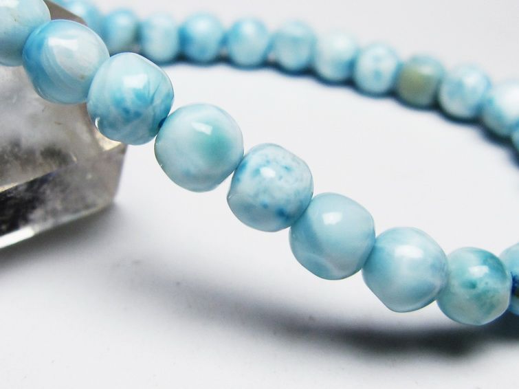 ラリマー ブレスレット 6mm 一点物 メール便可 [M便 1/10] 111-45445