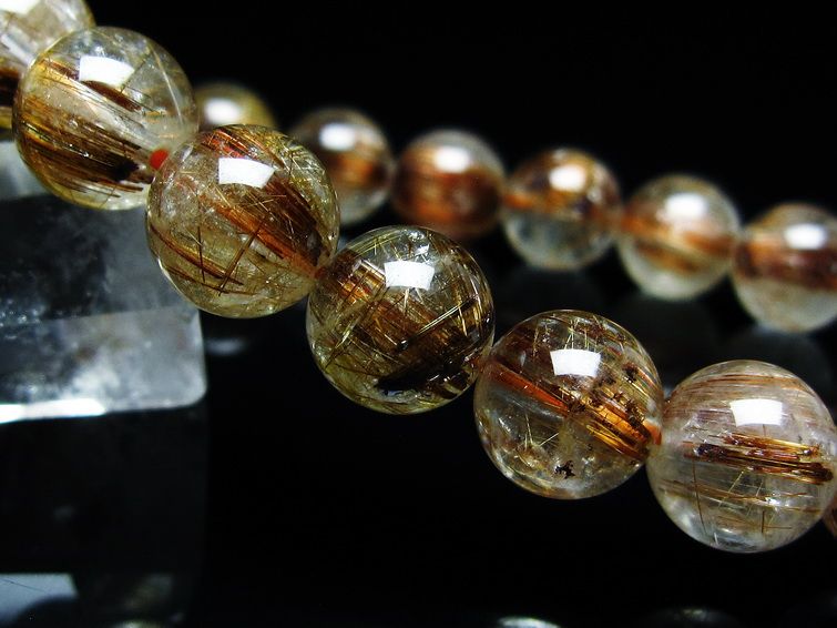 ルチルクォーツ ブレスレット キャッツアイルチル 10mm  メール便可 [M便 1/10] 111-45786