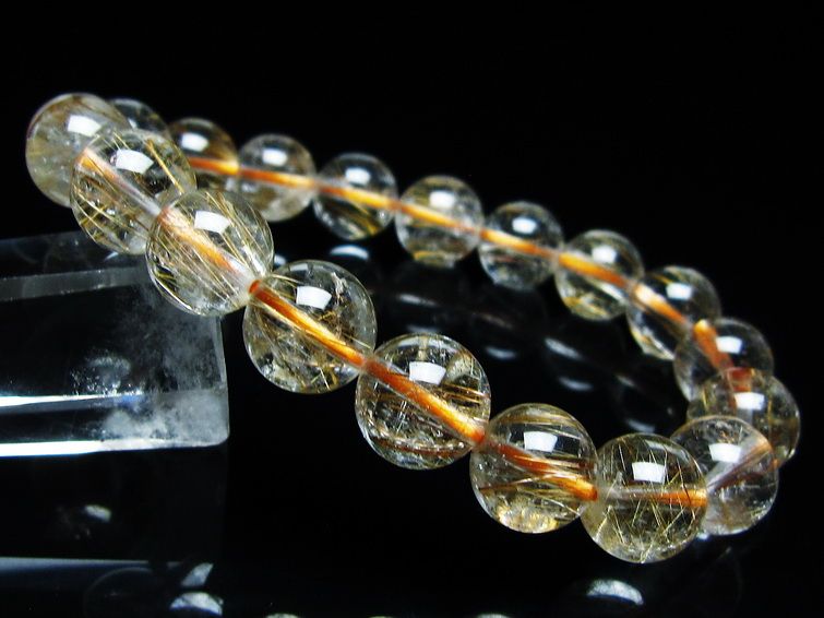 ルチルクォーツ ブレスレット キャッツアイルチル 11mm  メール便可 [M便 1/10] 111-45830